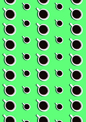 Image showing Sweet background. Seamless pattern with coffee cups