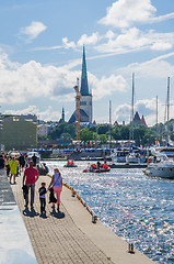 Image showing People rest on Sea Days in Tallinn