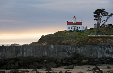 Image showing Crescent City California Pacific Coast Battery Point Lighthouse