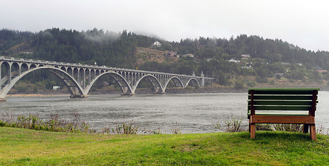 Image showing Rogue River Bridge Curry County Gold Beach Oregon Waterfront Ben