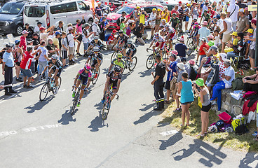 Image showing The Peloton in Mountains - Tour de France 2015