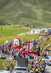 Image showing  St. Michel Madeleines Caravan in Alps - Tour de France 2015