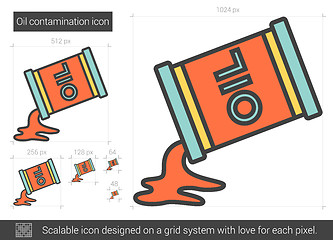 Image showing Oil contamination line icon.
