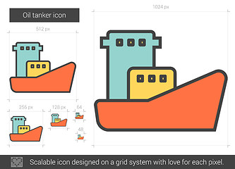 Image showing Oil tanker line icon.