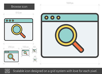 Image showing Browse line icon.