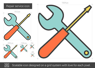 Image showing Repair service line icon.