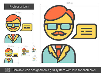 Image showing Professor line icon.