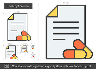 Image showing Prescription line icon.