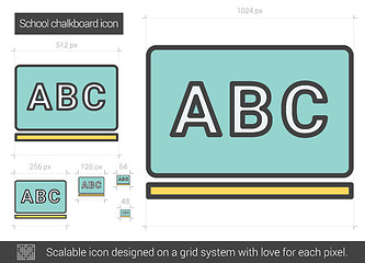 Image showing School chalkboard line icon.