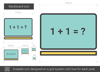 Image showing Blackboard line icon.