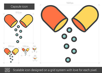 Image showing Capsule line icon.