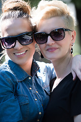 Image showing women with sunglasses