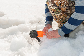 Image showing winter fishing