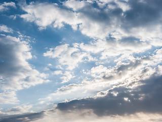 Image showing Blue sky and various cloud formations