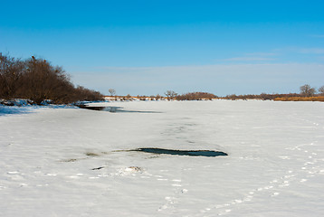 Image showing frozen river