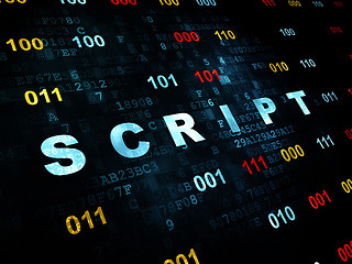 Image showing Software concept: Script on Digital background