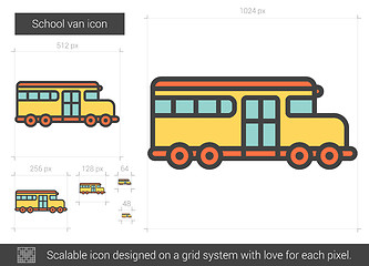 Image showing School van line icon.