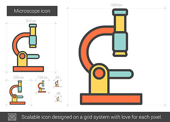 Image showing Microscope line icon.