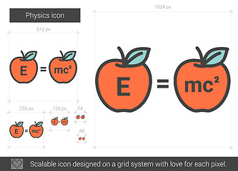 Image showing Physics line icon.