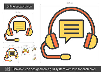 Image showing Online support line icon.