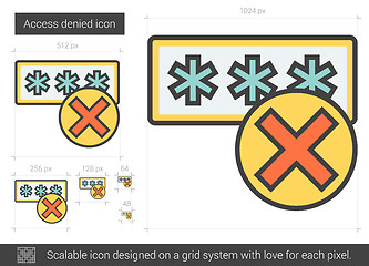 Image showing Access denied line icon.