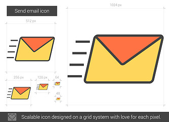 Image showing Send email line icon.