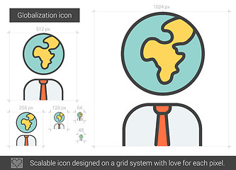 Image showing Globalization line icon.