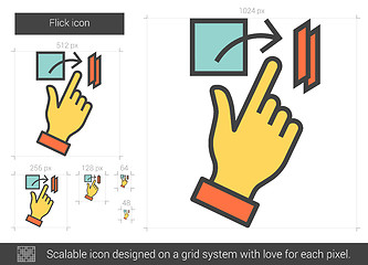 Image showing Flick line icon.