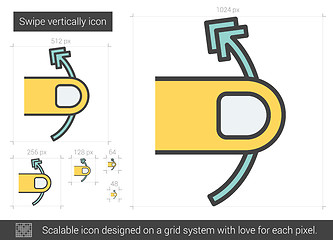 Image showing Swipe vertically line icon.
