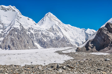 Image showing Rocky and snowy mountains