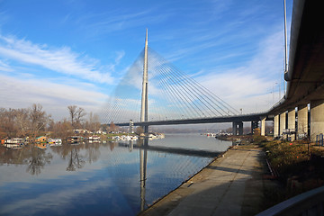 Image showing Belgrade Ada Bridge