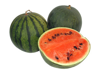 Image showing Tasty ripe water-melons