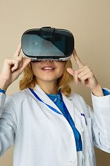 Image showing Girl in virtual reality glasses