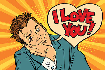 Image showing I love you businessman