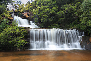 Image showing Tranquil waterfalls