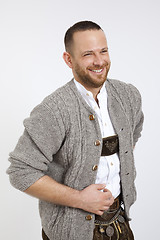 Image showing man in bavarian traditional outfit for Oktoberfest