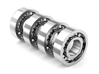 Image showing Group of ball bearings