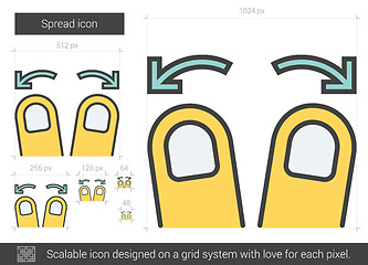 Image showing Spread line icon.