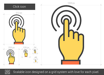 Image showing Click line icon.