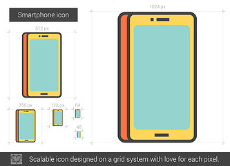 Image showing Smartphone line icon.