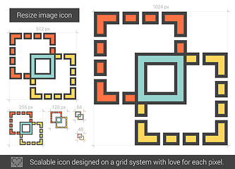 Image showing Resize image line icon.