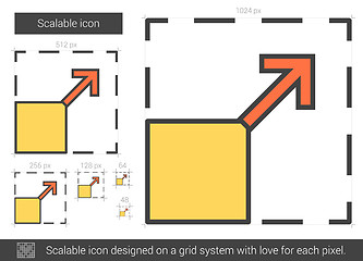 Image showing Scalable line icon.