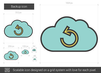 Image showing Backup line icon.