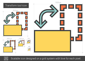 Image showing Transform tool line icon.