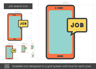 Image showing Job search line icon.