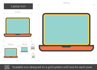 Image showing Laptop line icon.