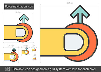 Image showing Force navigation line icon.