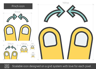 Image showing Pinch line icon.