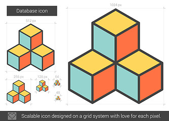 Image showing Database line icon.