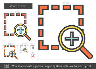 Image showing Zoom in line icon.